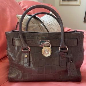 Michael Kors Hamilton Faux Croc